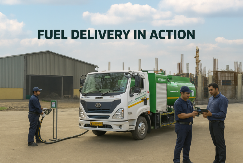 Highlighting seamless doorstep diesel delivery, optimally compressed for clarity, speed, and impact.